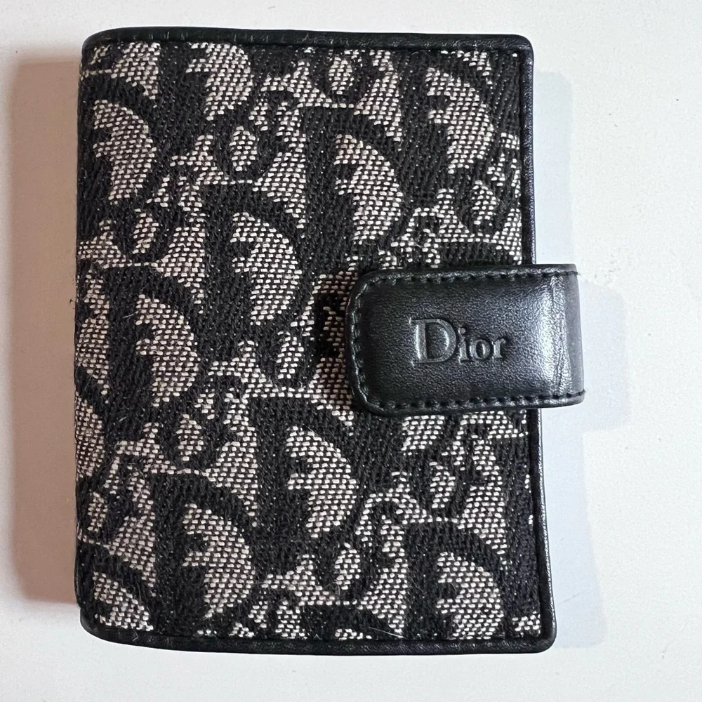 Dior Navy Trotter Card Holder